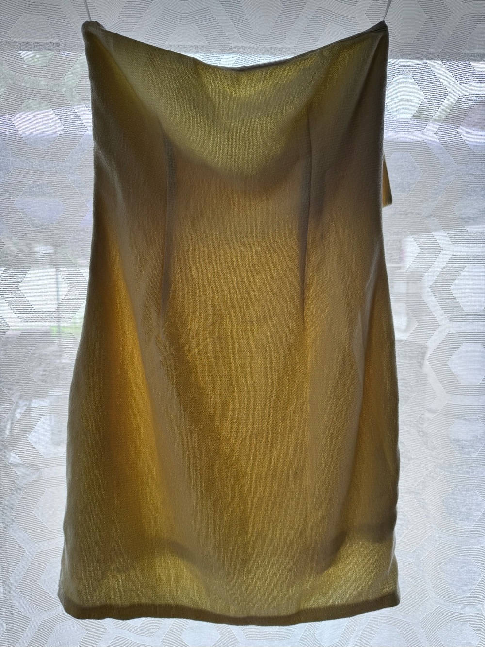 Yellow Strapless Mini Dress